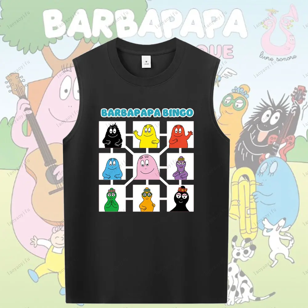

Les Barbapapa Printed T-shirt Tops Les Barbapapa Interesting Cartoon T-shirts Casual for Daily Wear and Casual Outings