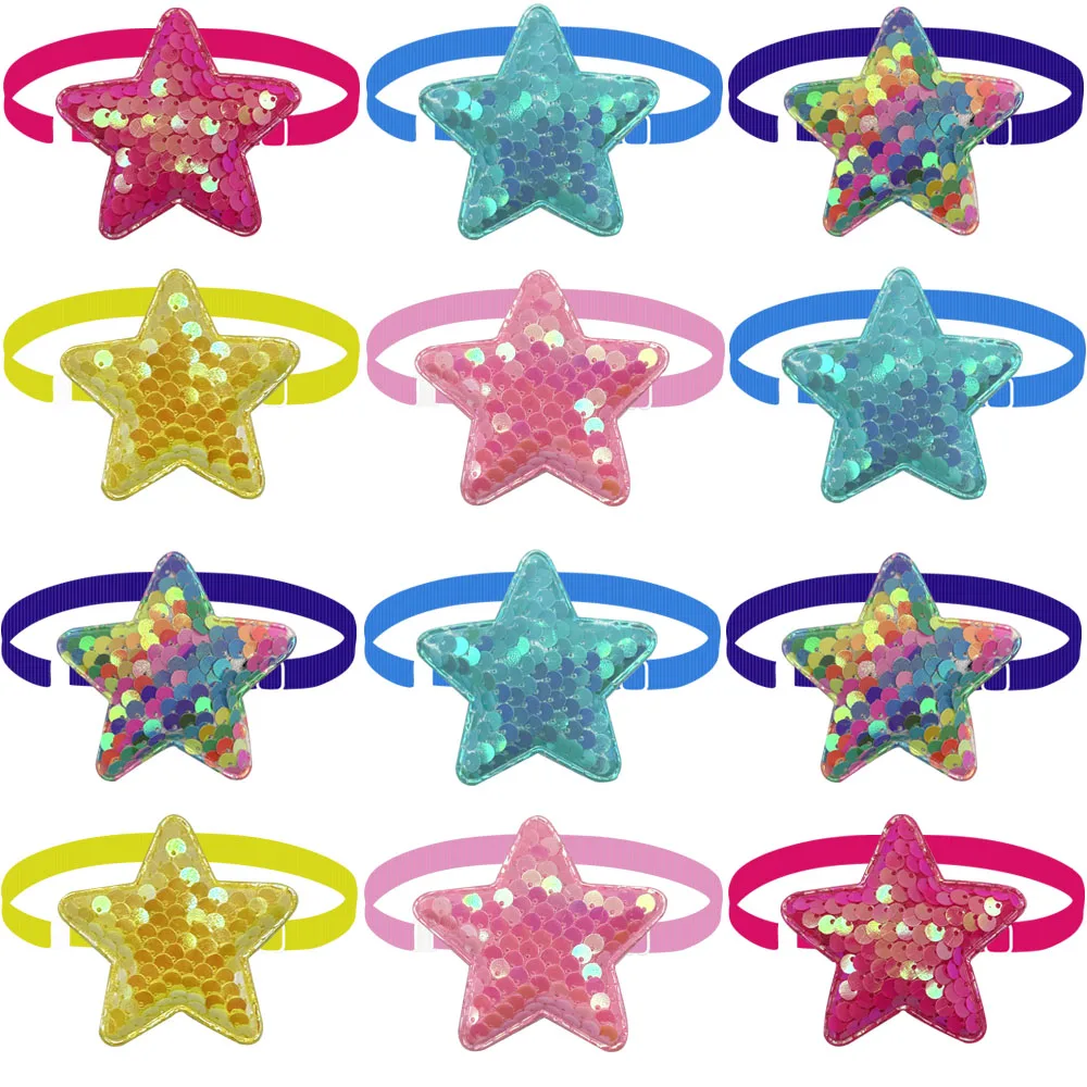 50/100pcs Small Dog Accessories Pet Dog Bowtie Small Dog Bowtie Pentagram Style for Dog Puppy Dog Bow Tie Neckties Pet Supplies