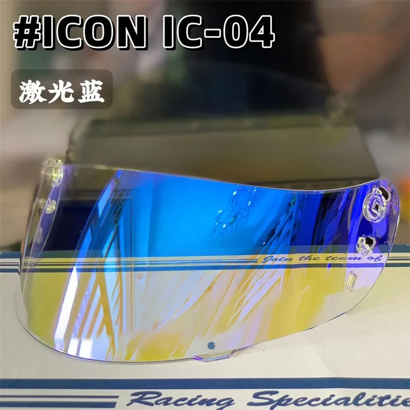 Optics Shield ICON IC-04 Airframe Pro Airmada Airform Helmet Visor Blue Iridium RED CHROME Motorcycle Full Face Helmet Visor