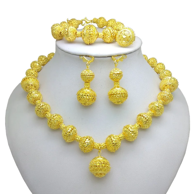 

Gold-Plated Alloy Jewelry Set Stunning Gold Tone Necklace, Matching Earrings & Bracelet Ideal Gift for Birthdays, Anniversaries