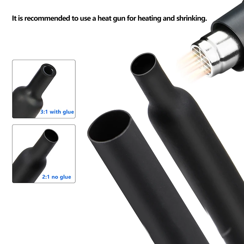 3:1/4:1 Heat Shrink Tube Kit Thermoresistant Shrinkage Tubing Wire Wrap Electrical Connection Cable Insulation Sleeved Protecter image 3