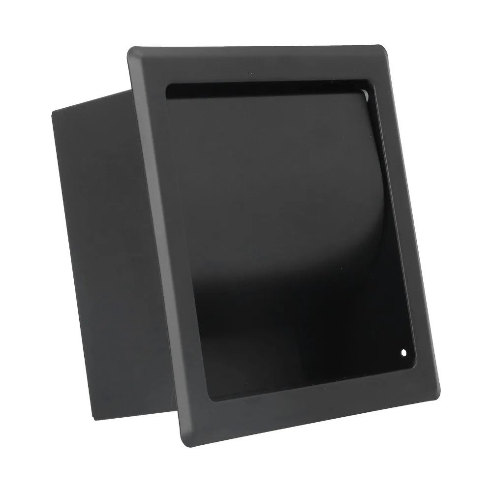 Stainless Steel Toilet Paper Holder Black With Cover Recessed Toilet Paper Holder Easy to Install Wall Mount Tissue Holder
