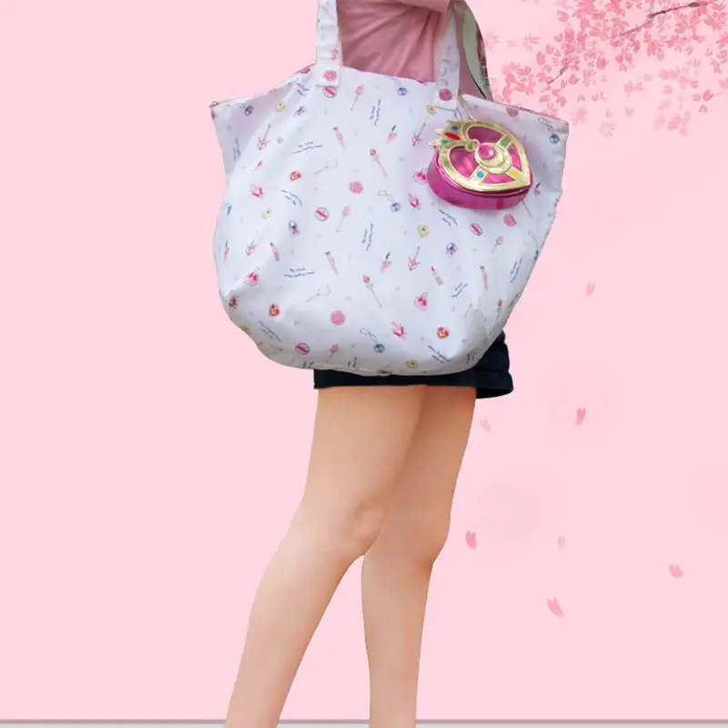 Sailor Moon Tsukino Usagi Cosmic Heart Tote Bag Girls Coin Purse Casual Versatile Large Capacity Shopping Bag Festival Gift view 5