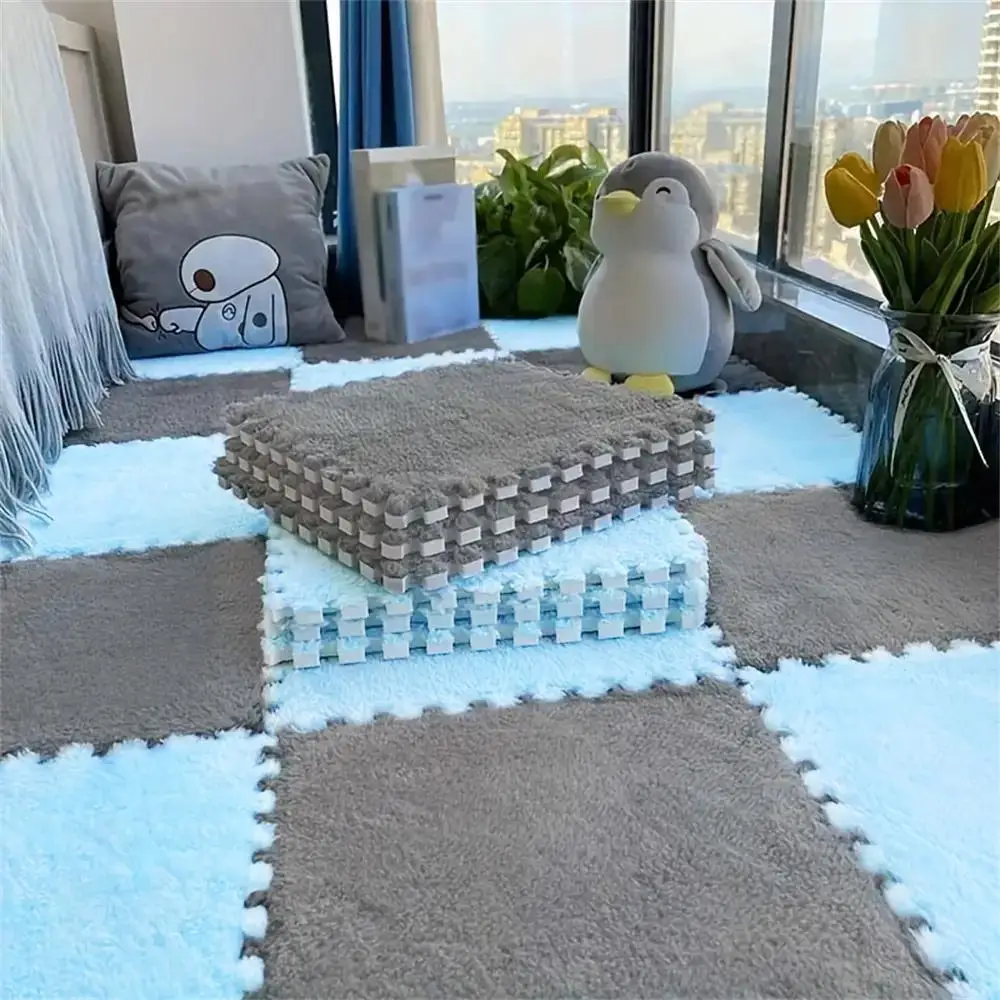 

Plush Foam Floor Mat, 9 Counts/set Soft & Comfortable Floor Mat, Decorative Carpet for Home Living Room Bedroom, Child Play Mat