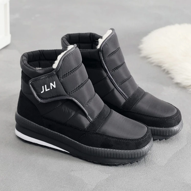 الشتاء عالية أعلى و أفخم سميكة سوليد زوجين أحذية الثلوج للماء، المضادة للانزلاق، سميكة حذاء من الجلد الصوف الرجال الأحذية القطنية #2