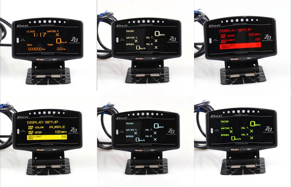 DEFI-Multifuncional Car Racing LED Instrumento, avançado ZD, Ten-in-1