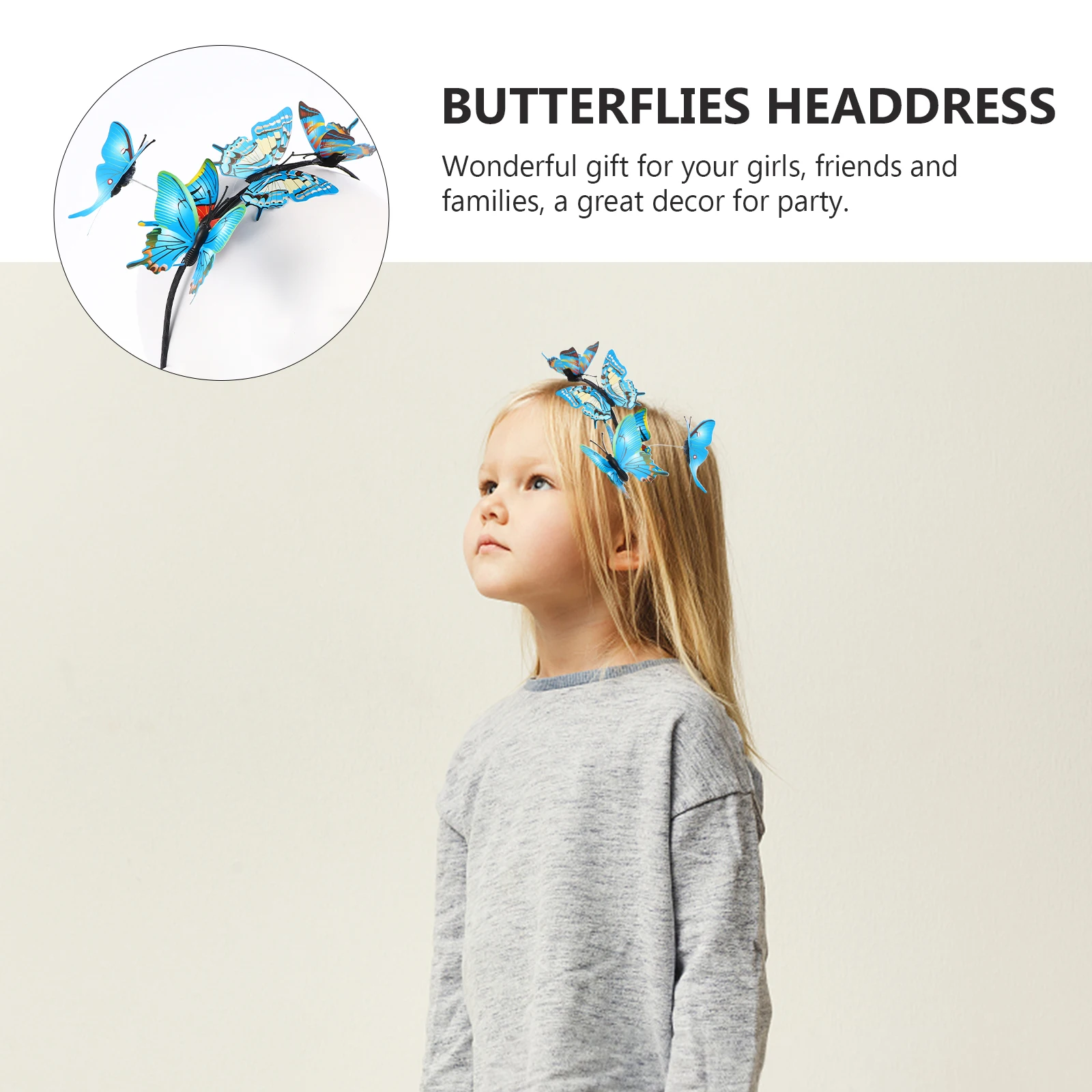 

3 Pcs Hoop 3D Lovely Hoop Headdress PVC Graceful Hair Decoration Party Photography Headband Accessories
