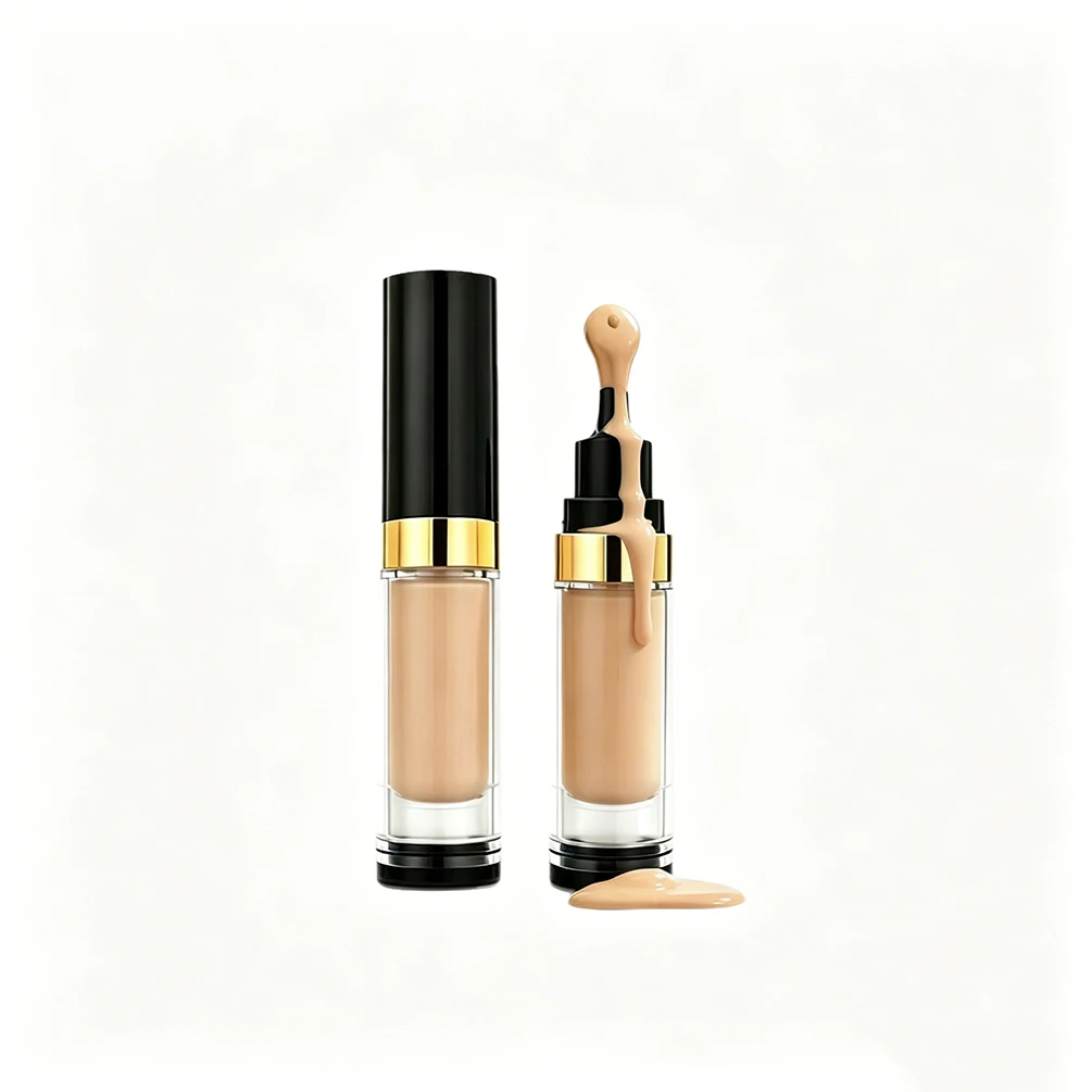 6-color Private Label Liquid Concealer Custom Logo 10ml Hydrating Concealer with Massage Applicator Moist Waterproof Face Makeup
