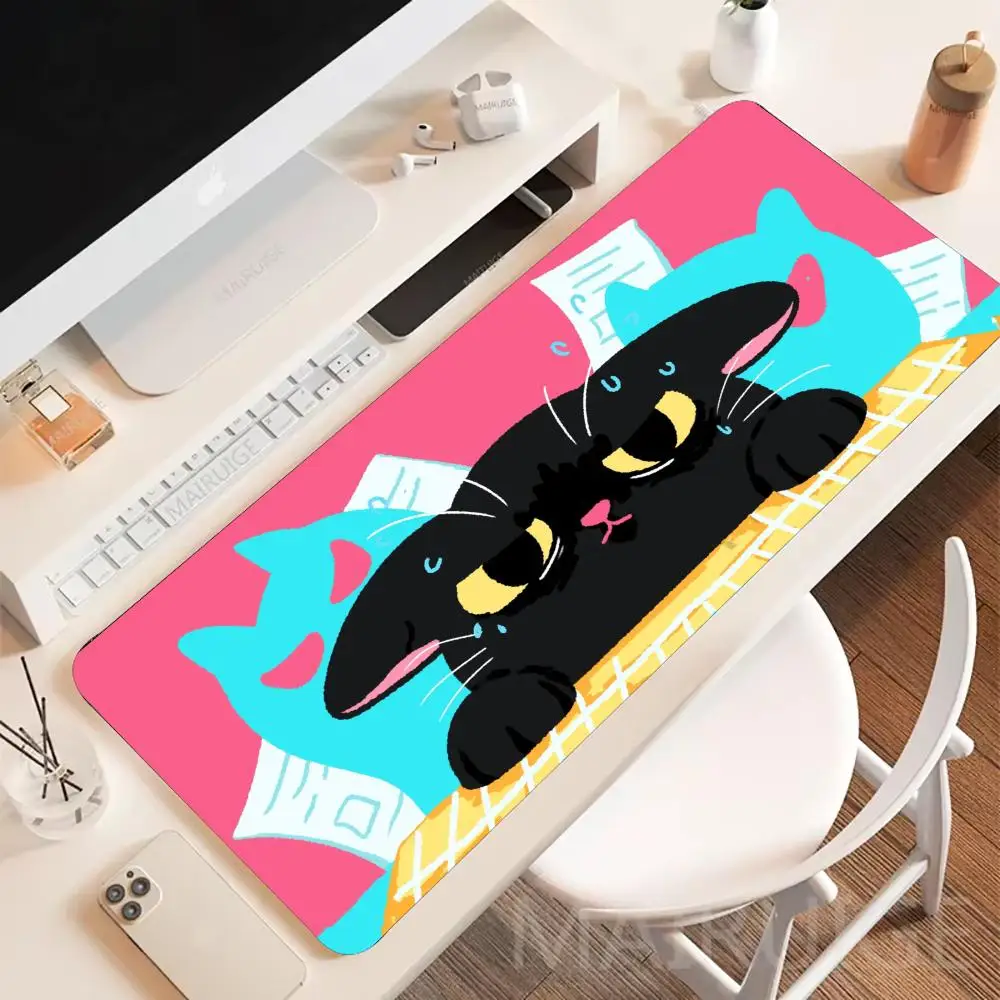 

Kawaii Cat Mouse Pad Large Gaming Mousepads Non-slip Laptop Nootbook Game Rug Tablet Mat Mini Mousepad XXL PC Playmat