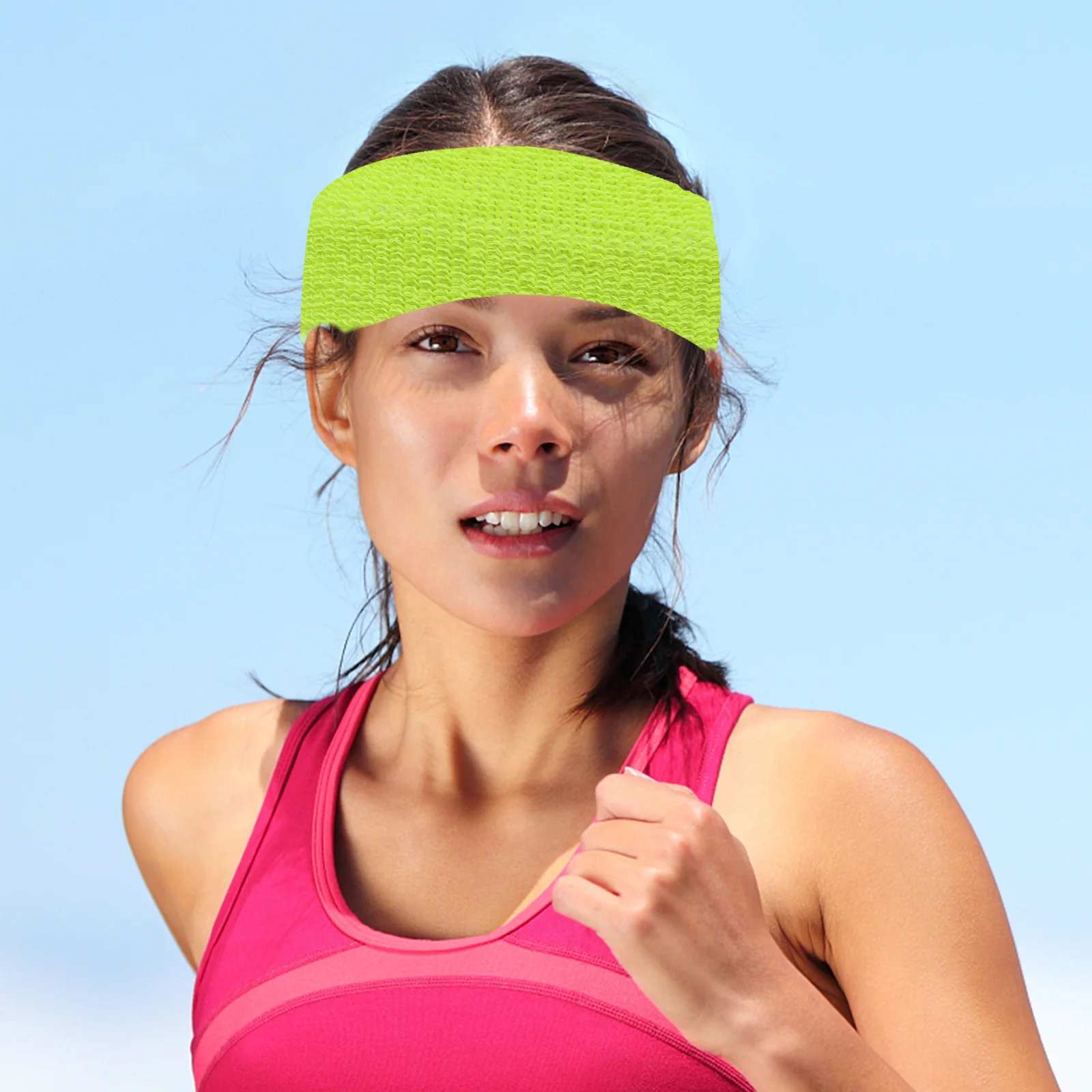 1 Set 1 Set Pita Penahan Keringat Gelang Kaki Penutup Kaki Ikat Kepala Olahraga Untuk Wanita Latihan Lari Yoga Anti-Keringat Pita Kebugaran