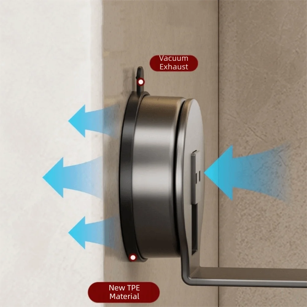 

2PCS Carbon Steel Suction Cup Pot Lid Holder Wall Mounted Adjustable Router Mounting Rack Space Saving