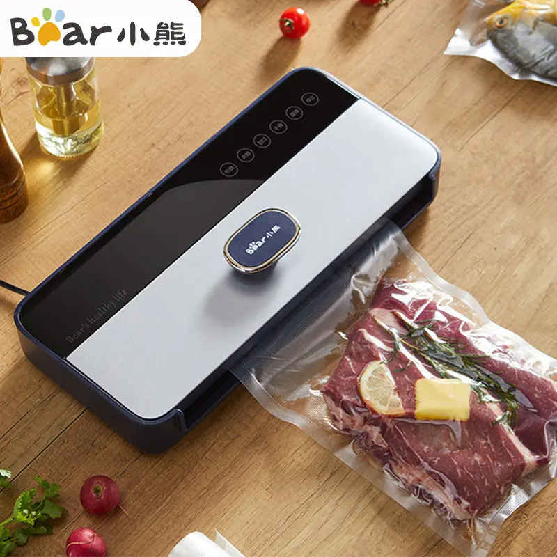 Bear Vacuum Food Sealers Kitchen Vacuum Sealer Machine Including 10pcs Bags Household Food Saver Vacuum Packing 220V