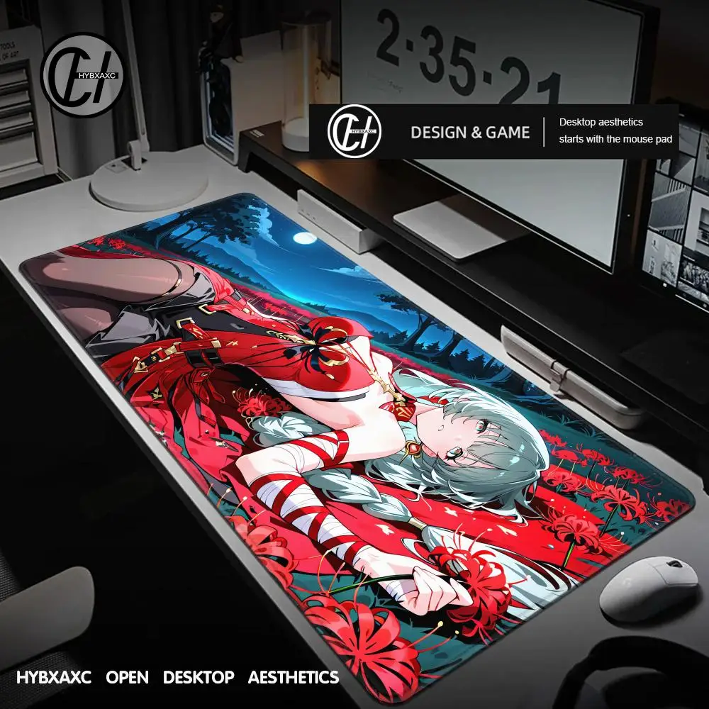 

XXL Gaming Computer Gamer PC Keyboard Mouse Mats Wuthering Waves Phrolova Large Mouse Pad Non-Slip Rubber Laptop Rubber Mousepad