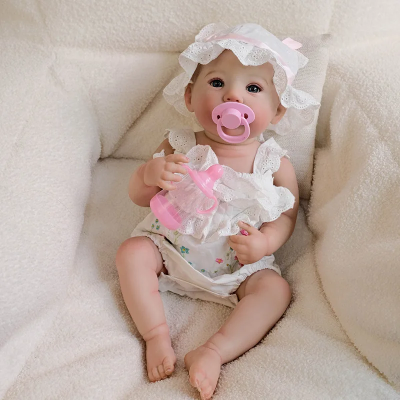 48cm Full Body Abigail Silicone Vinyl Reborn Doll Newborn Baby Size Boy Doll 3D Skin High Quality Gift