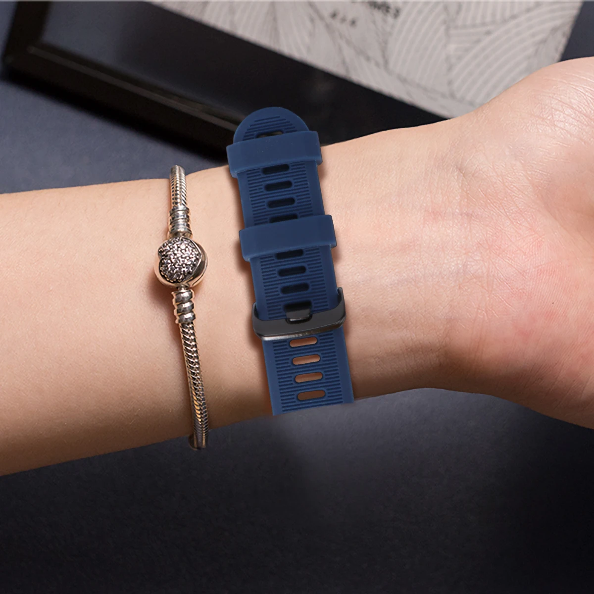 Forerunner 945 Strap Replacement Silicone Smart Watch Bands Woven Wrist Fitness Man