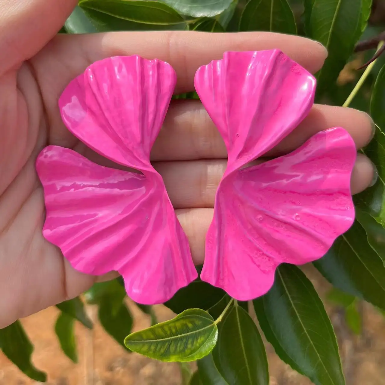 Brincos florais de liga irregular para mulheres, brincos casuais, moda