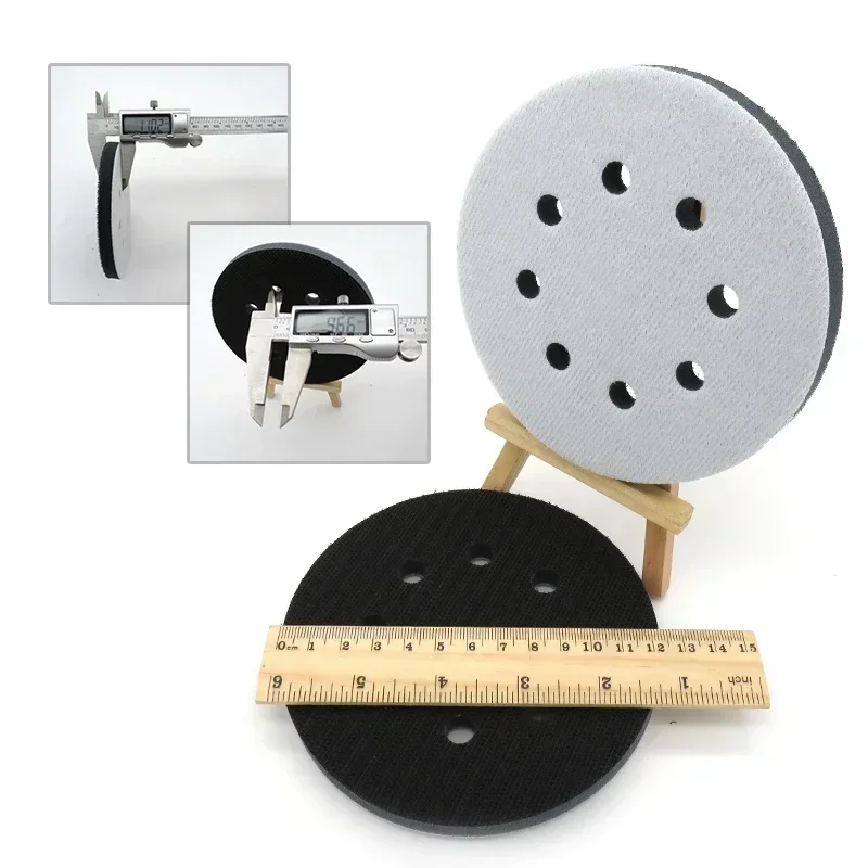 

8Holes Soft Sponge Interface Pads 5Inch 125mm Loop- Hook- Sanding Pads Backing Plates Sander Polishing Grinding Abrasive Tools