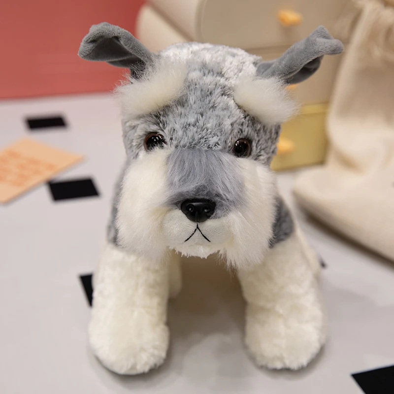 22/30/40CM Schöne Plüsch Schnauzer Plüsch Spielzeug Gefüllte Weiche Tier Puppen Kawaii Schnauzer Hund Schöne Geburtstag weihnachten Geschenke – Detail 5