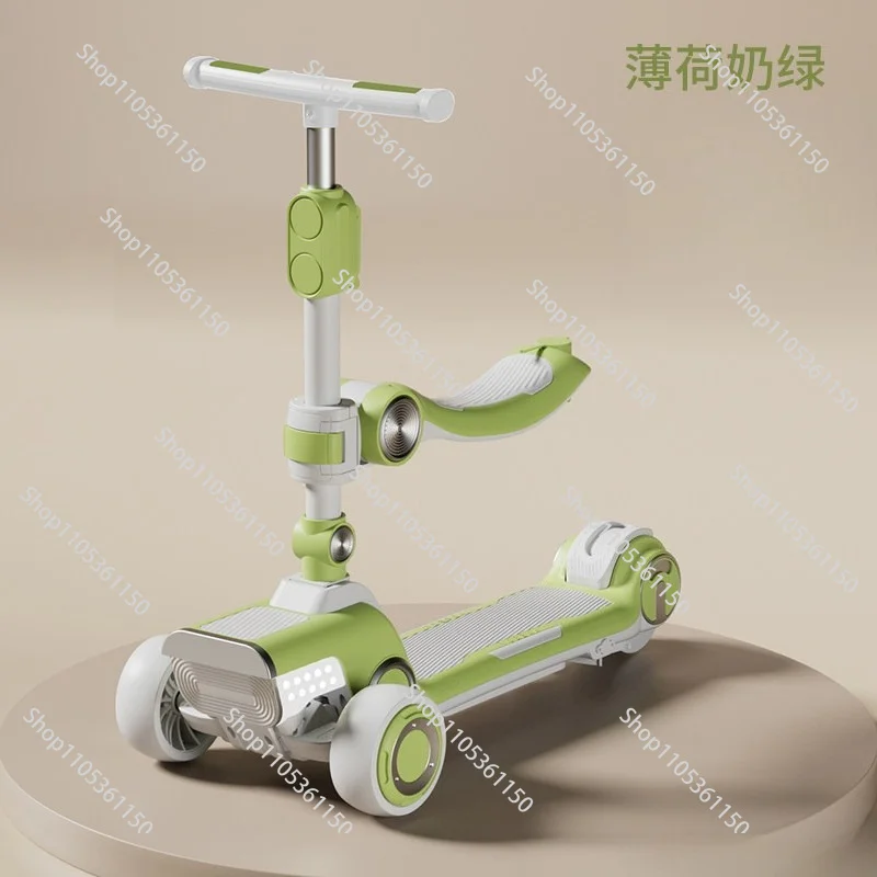 Medium and large children's scooter, Bluetooth music light three-in-one