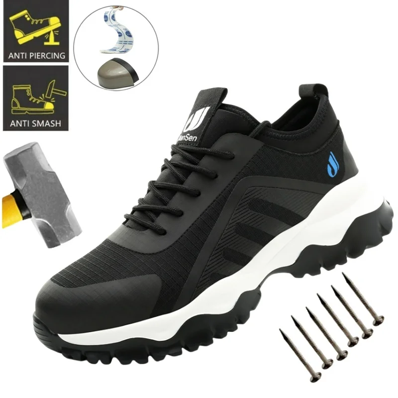 غطاء صلب لأصبع القدم أحذية أمان الرجال مكافحة سحق المضادة للثقب أحذية عمل موضة أحذية رياضية الإناث أحذية واقية الأمن