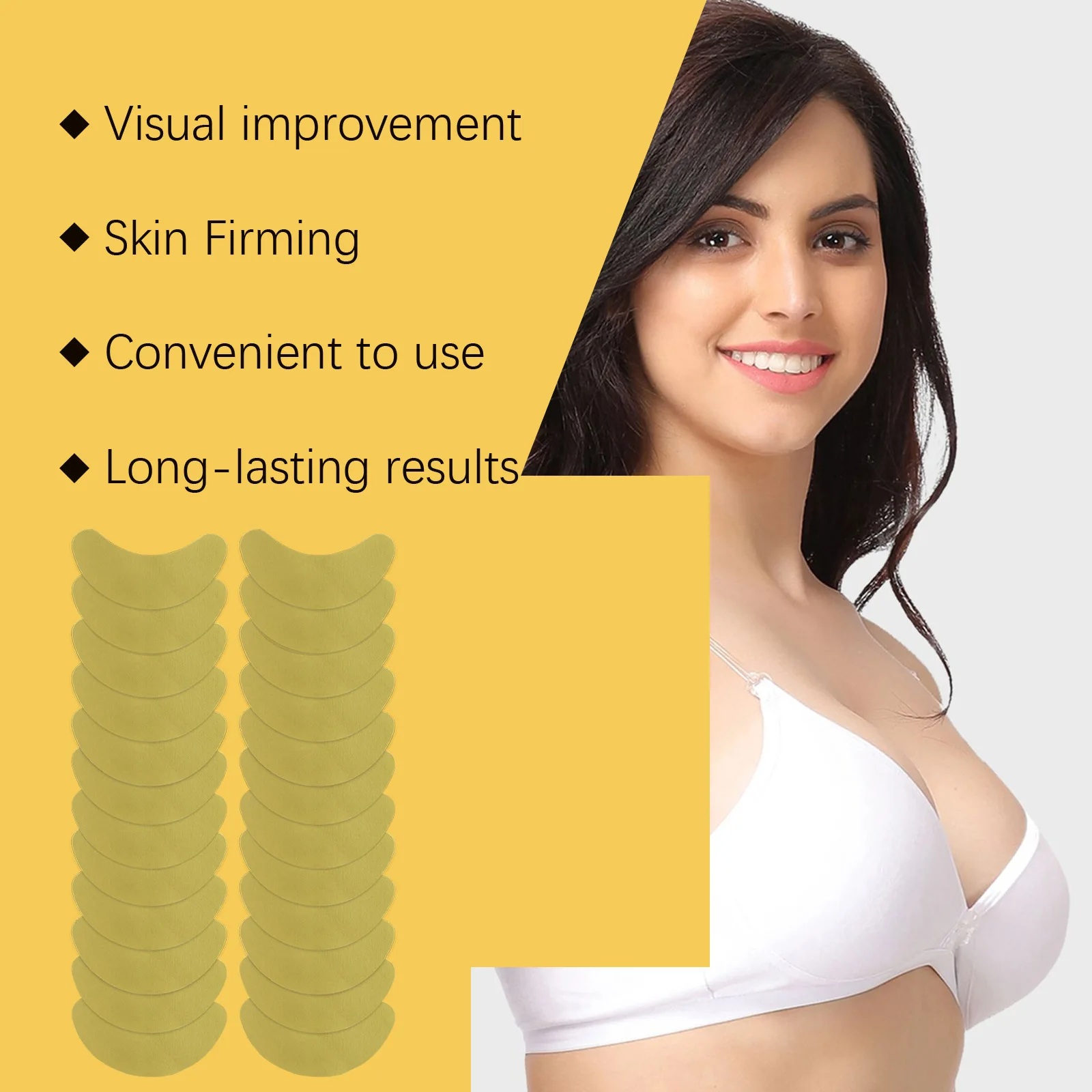 24Pcs Bee Venom Breast Enlargement Cream Patch Moisturizing Lifting Firming Natural Bust Treatment for Breast Fast Growth Chest