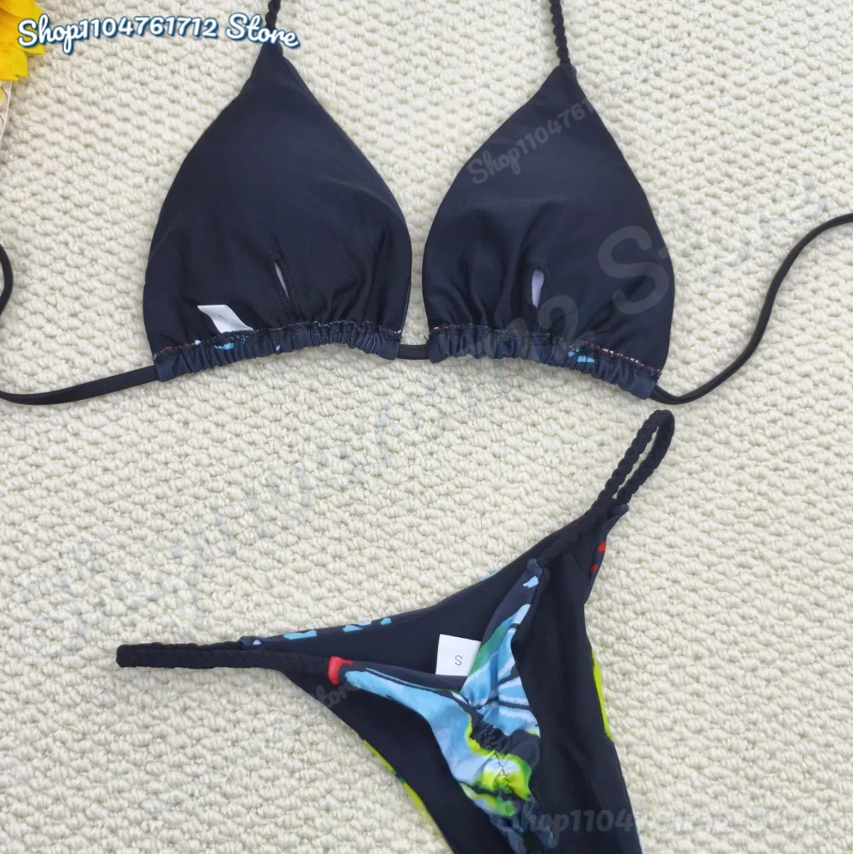 2025 New Arrival Rope Bikini Women Butterfly Split Swimsuit Sexy thong