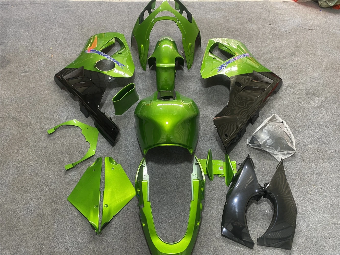 Motorcycle Fairing Kit Suitable for Kawasaki ZX-12R 00-01 Year ZZR1200 12R 2000 2001 Fairing Pearl Green Black Blue