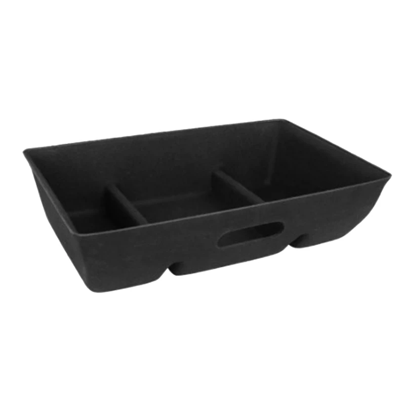 Storage Box Under Seat  Box Storage Box Car Accessories Double Sided Flocked Seat Organizer For Tesla Model Y