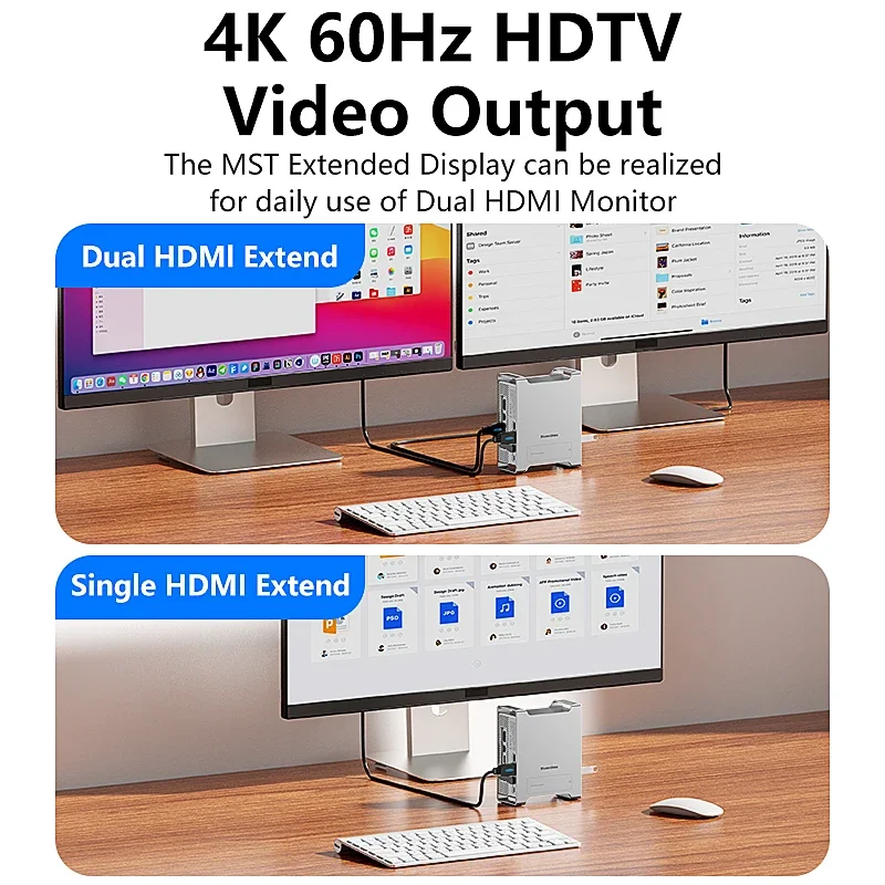

Premium Ssd Docking For 2024 MAC Mini M4 M4 Pro Stand M.2 NVMe SSD Enclosure 4K 60HZ HDMI Com SD4.0 TF4.0 10Gbps C HUB