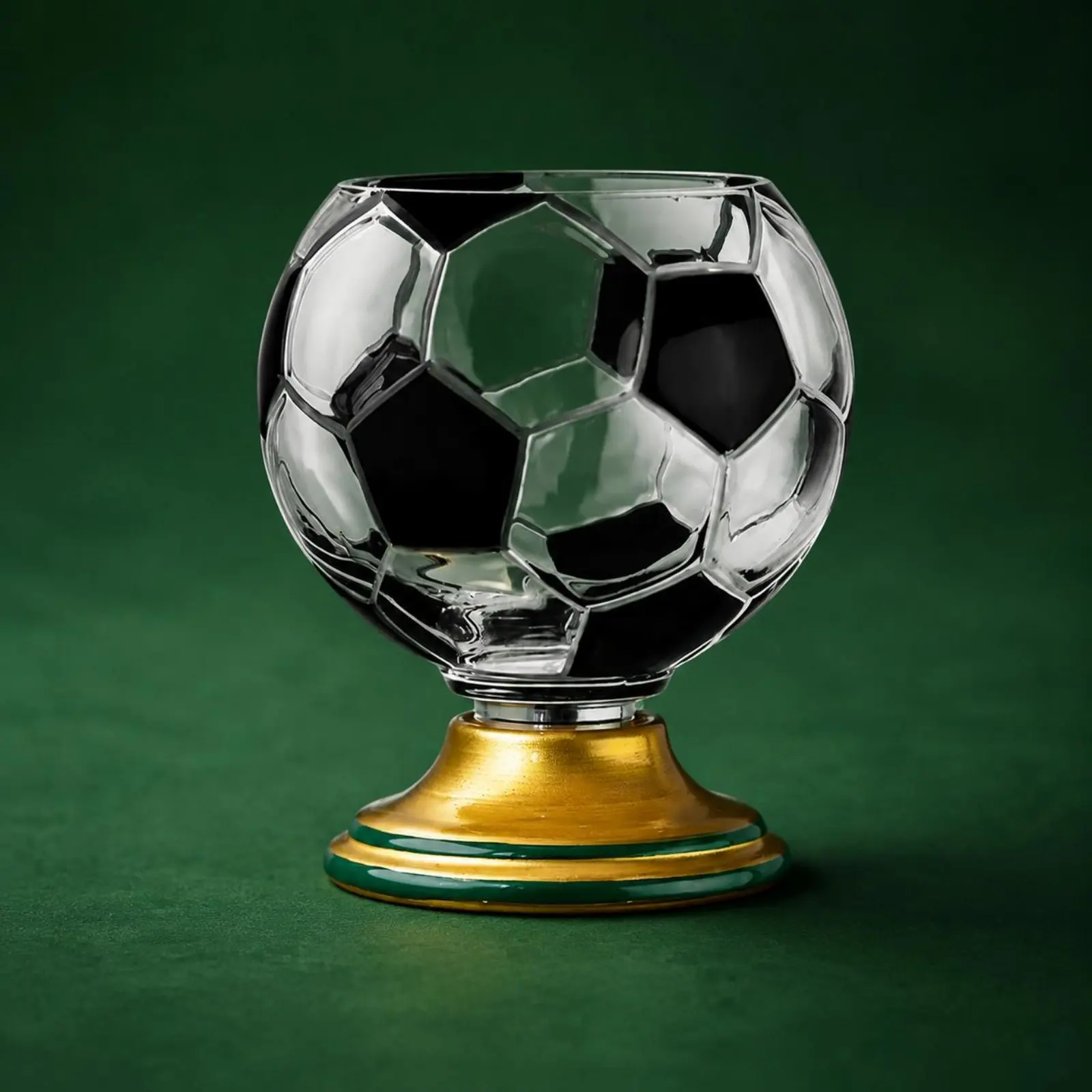 Football Whiskey Glass Hand Painted Soccer Ball Cup Football Novelty Cup Sports Themed Drinkware Easy to Clean for Home, Bar