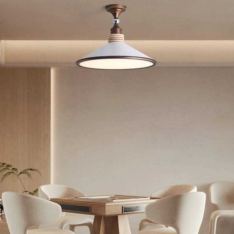 French Vintage Pendant Lights Bauhaus Personality Ceiling Lamps Living Room Bedroom Restaurant Indoor Decorative LED Chandelier