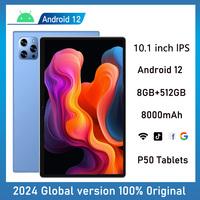 New 5G Pad Pro 10.1-Inch Android Tablet with 8GB RAM, 512GB ROM Octa core Support for calling,  Dual SIM card 8000mAh Battery