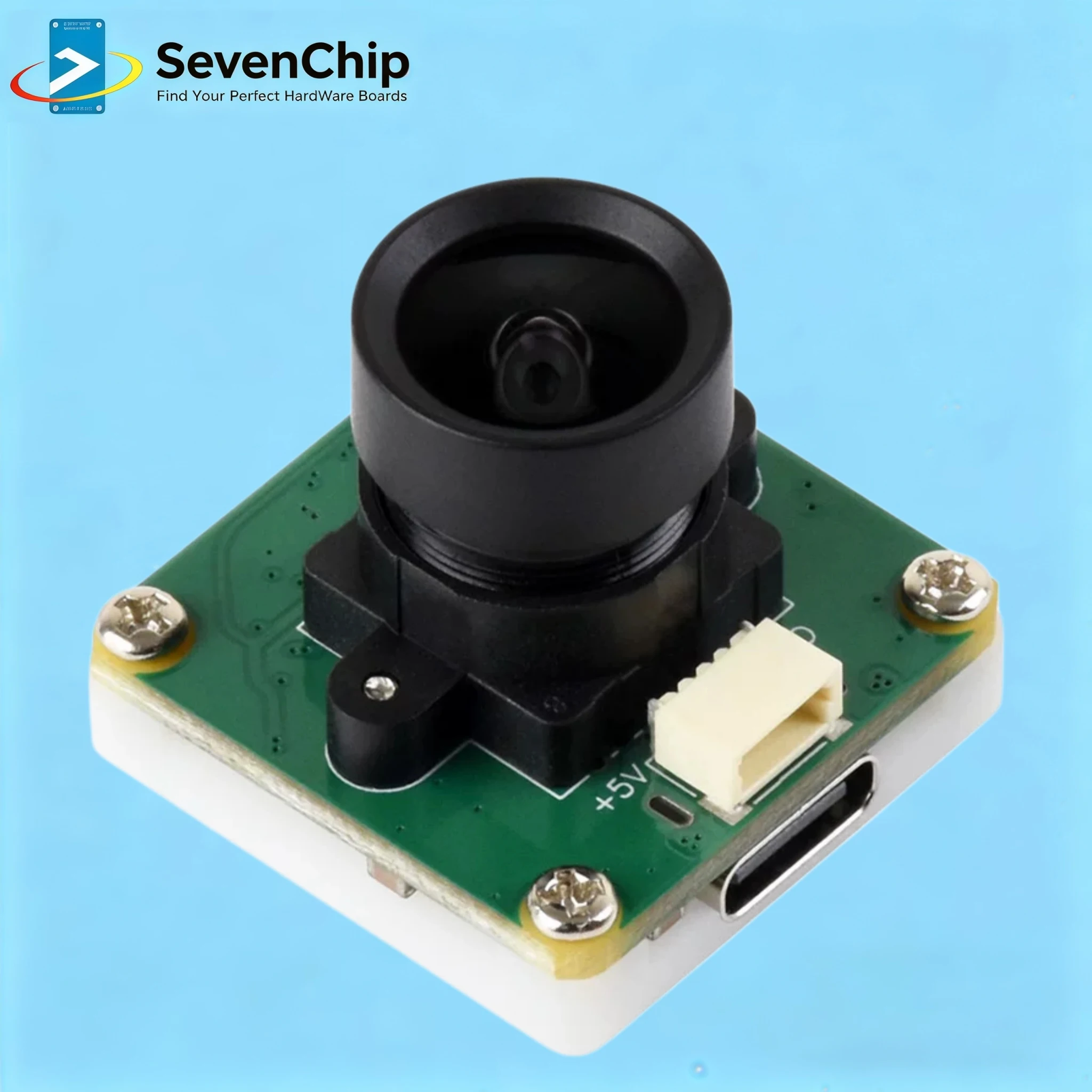 Waveshare OV4689 4MP USB Camera (A), 92° FOV, Supports Type-C Port and SH1.0 4PIN Header, Distortion-free, Plug and Play