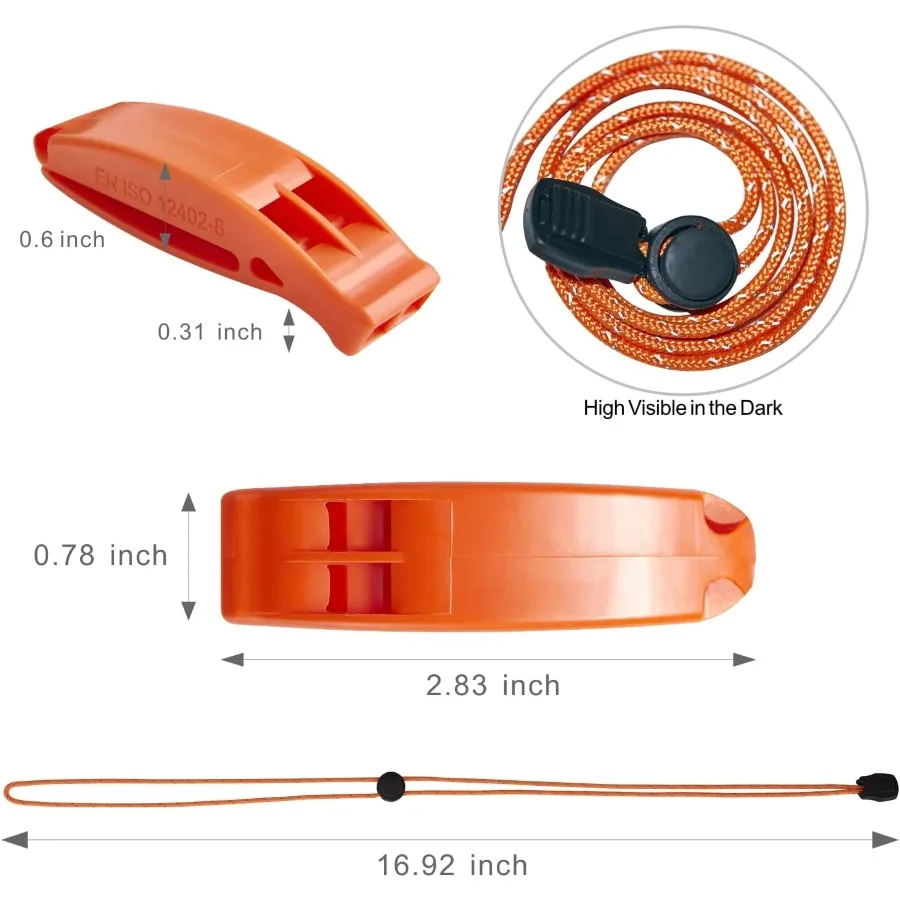 صفارات الطوارئ مع الحبل ثلاث أنابيب صفارات السلامة 2 حزمة و 1 حزمة البلاستيك صفارة إنقاذ أعلى للمشي لمسافات طويلة كاياك C #3