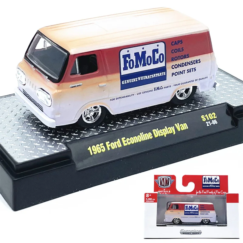 

1:64 M2 Car Model 1965 EconolineDisplayVan Simulated Alloy Car Model Collection Ornaments with Packaging
