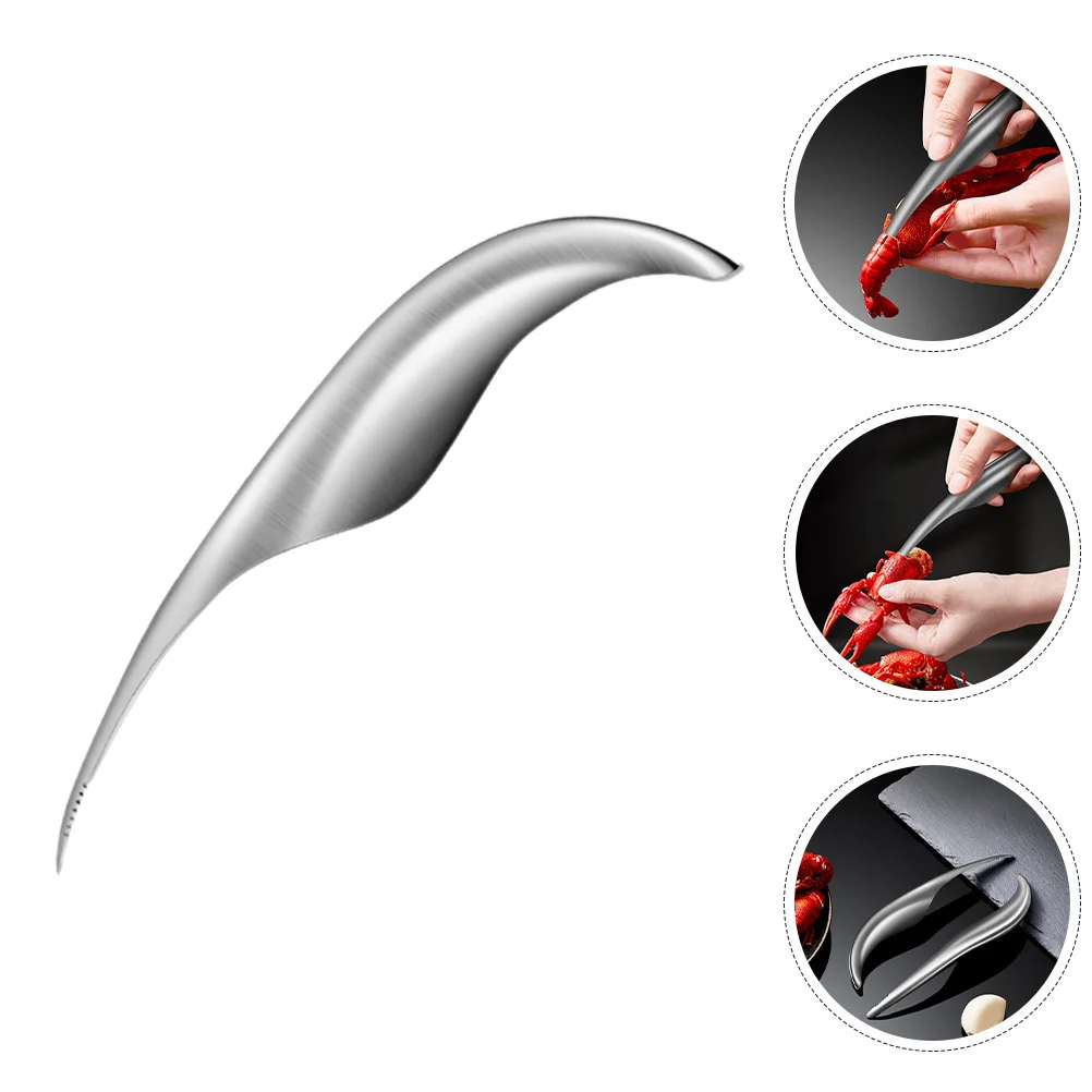 

2pcs Peeler Deveiner Stainless Steel Compact Kitchen Shrimp Cleaner Portable Seafood Peeling Tool Household Shrimp Line Remover