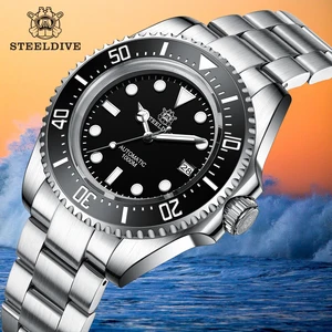 Steeldıve sd1964 45 mm-erkek çerçeve için su hayalet dalgıç saati, seramik, 1000 m su geçirmez su geçirmez água nh35-valve, egzoz, ışıklı mekanik saat saatin en büyük satışlarından 12'si smael 1545-no. 11