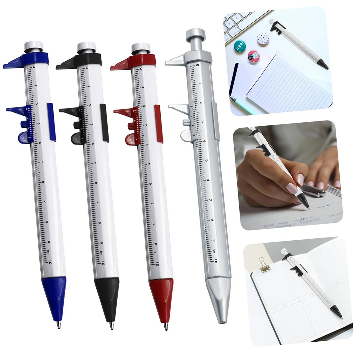Vernier Measuring Pen 1mm Ballpoint Caliper Ruler Pen Refillable School Office Stationery Multifunction Gift 2026