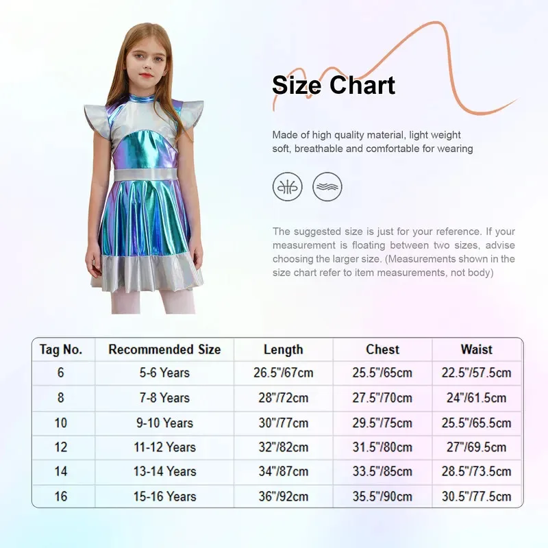 Sky01 الفتيات لامعة الغريبة الفضاء الخارجي زي هالوين تنكري فلينغ كم التدرجات ألف خط توتو فستان رقص للمستقبل WorlWd01 @
