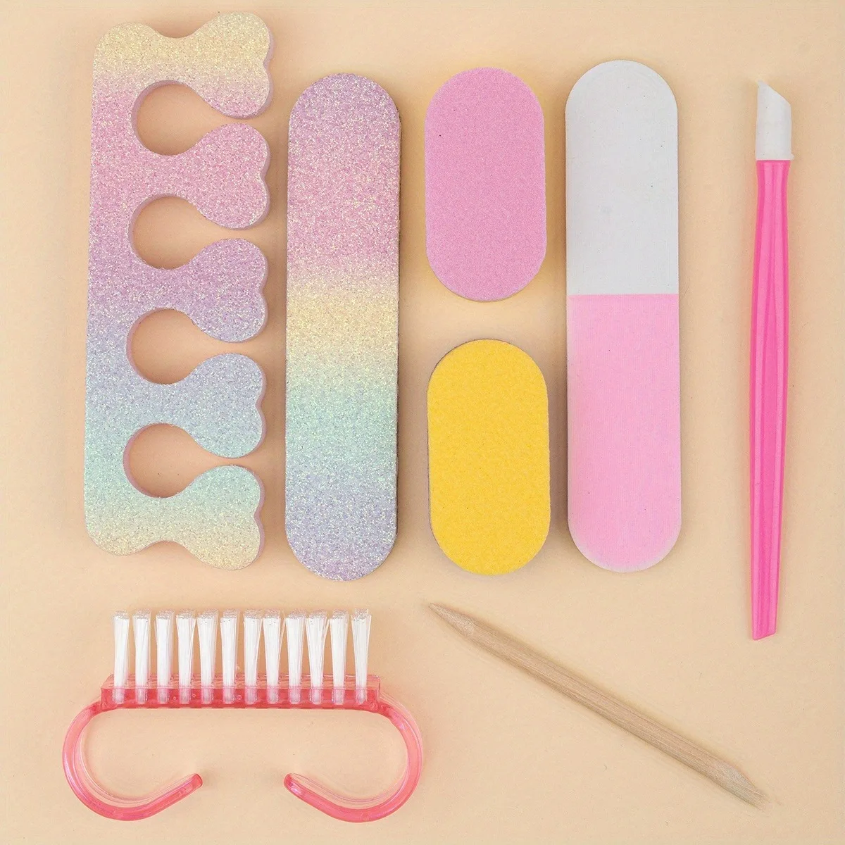 8개/세트 네일 세트 아트 모래 파일 버퍼 스펀지 블록 브러쉬 네일 파일 키트 (전문가용)