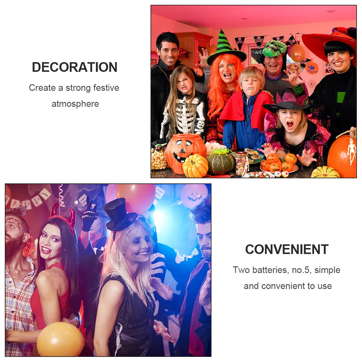 

1Pcs Halloween Skull Head LED Lamp String Transparent Hollow Carved Decorative Lantern Light Party Outdoor Garden