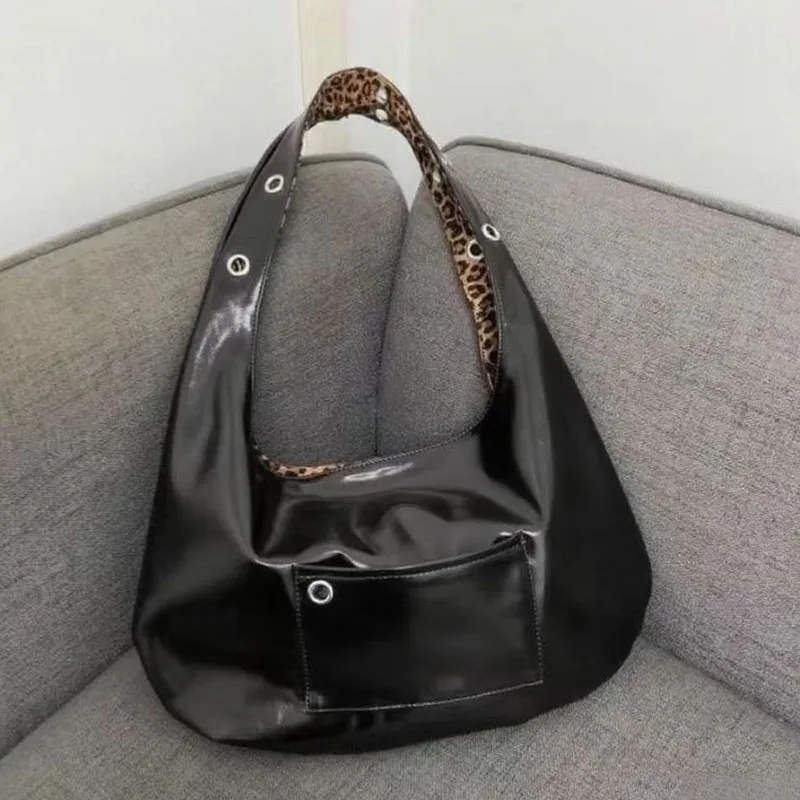 Doppelseitige Umhängetasche, coole und süße Pendlertasche mit Leopardenmuster, vielseitige große Tasche für Damen, Retro-Chic-Handtasche, Bolsos – Detail 8