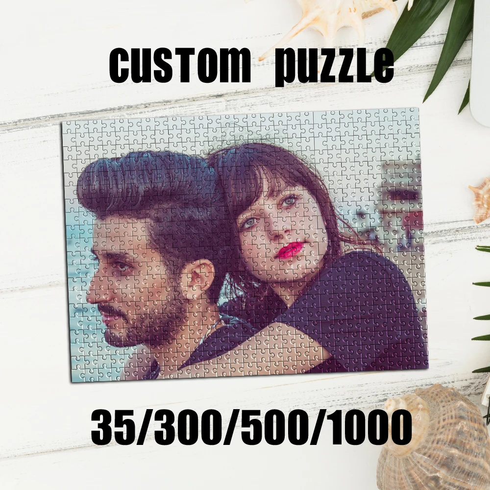 35/300/500/1000 pièces Puzzle photo personnalisé, puzzle éducatif, jouet puzzle en bois