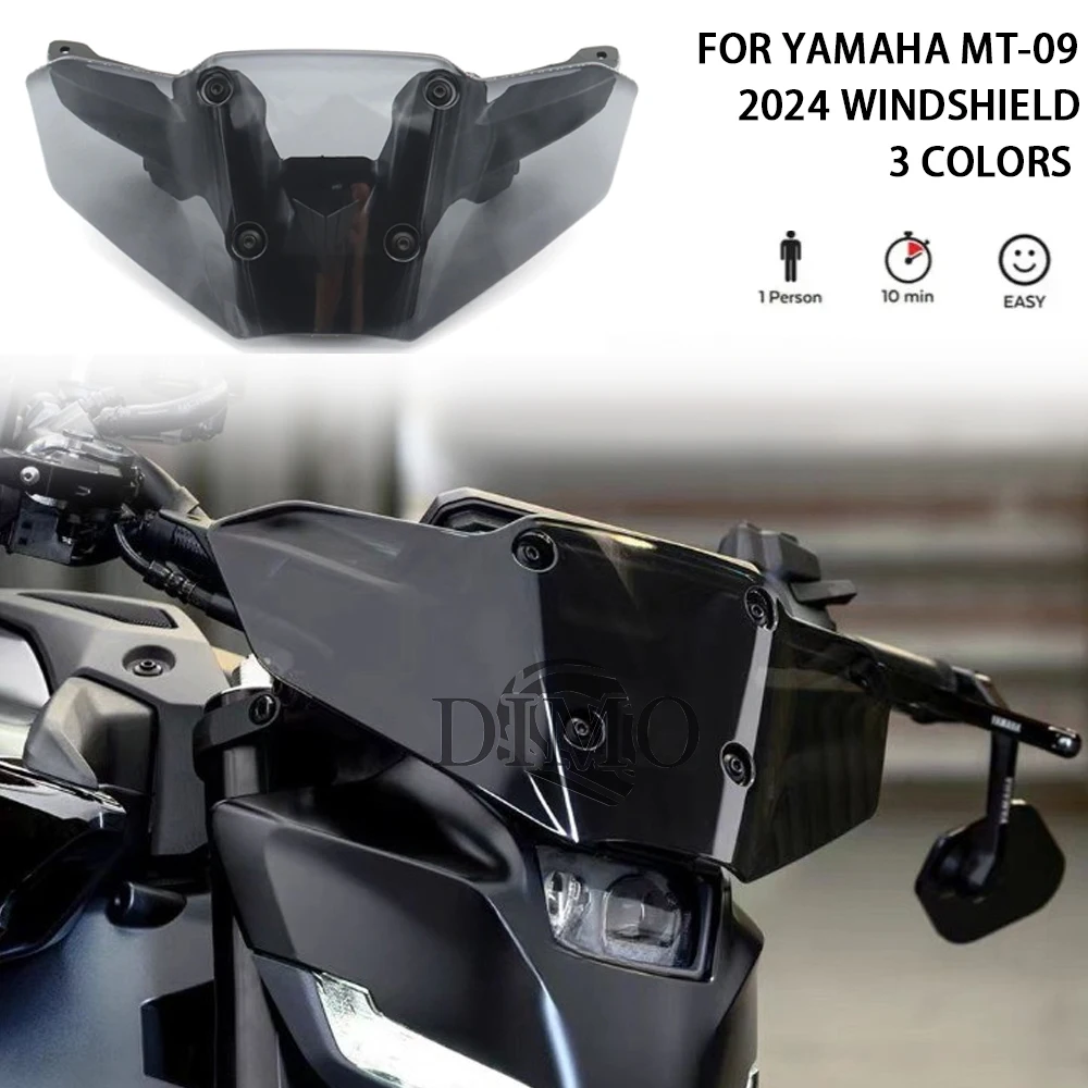 

Motorcycle Accessories Windshield Front Windshield Wind Deflector Fairing Lower For YAMAHA MT 09 MT-09 SP 2024