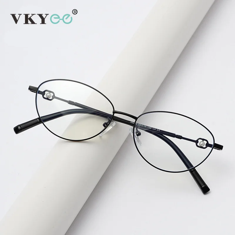VICKY New Model Small Frame Cat's Eye Design Fashion Madam Anti-blue Light Reading Glasses Customizable Prescription MZ36005