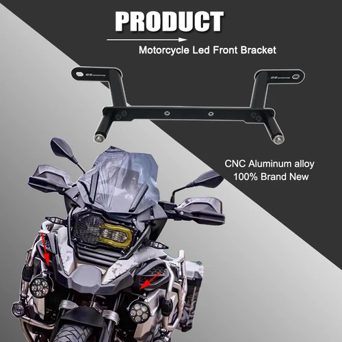 Imagen 2 del producto Luces Led de conducción R1200GS R1250GS, soporte frontal de montaje de luz auxiliar para BMW R 1200 GS LC ADV R1250 GS Adventure 2013-2023