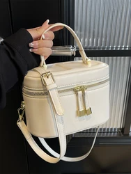 Korean High-Grade Sense Women Mini Crossbody Bags New Simple All-Match Soft Handle Handbag Lady Fashion Flap Bucket Bag