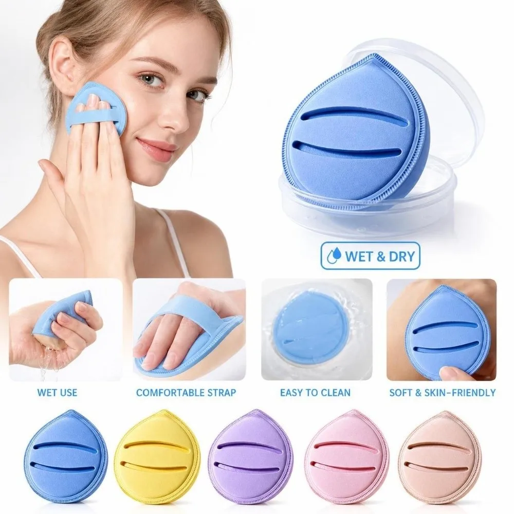 Extra Large Powder Puff Cosmetic Tool Wet Dry Dual Use Makeup Sponge Puffs Durable Soft Water Drop Makeup Puff Everyday Makeup