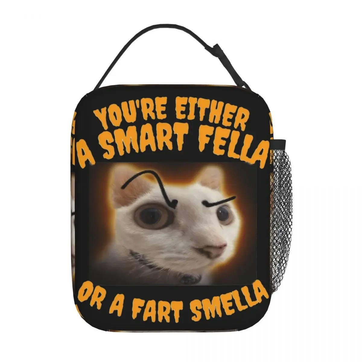 Insulated Lunch Boxes You're A Smart Fella Or A Fart Smella Funny Cartoon Food Box Fashion Cooler Thermal Lunch Box For School