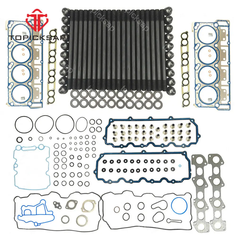 TOPICKSAP New 18mm Cylinder Head Stud Kit & Head Gasket for Ford E-350 F-250 F-350 SUPER DUTY 6.0L V8 Diesel 2003 - 2010